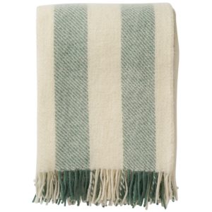 Klippan 100% wollen deken – Gotland – vertical stripe – groen- 130×200