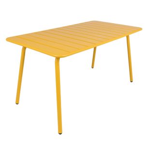 MaximaVida metalen tuintafel Max 150 x 80 cm okergeel MaximaVida metalen tuintafel Max 150 x 80 cm okergeel