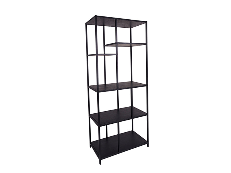 MaximaVida industriële wandkast Chicago 80 x 45 x 190 cm zwart - 150 k