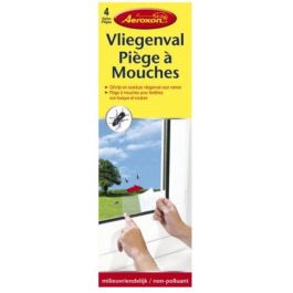 Aeroxon Vliegenval – doorzichtige plakstrip – 4 stuks