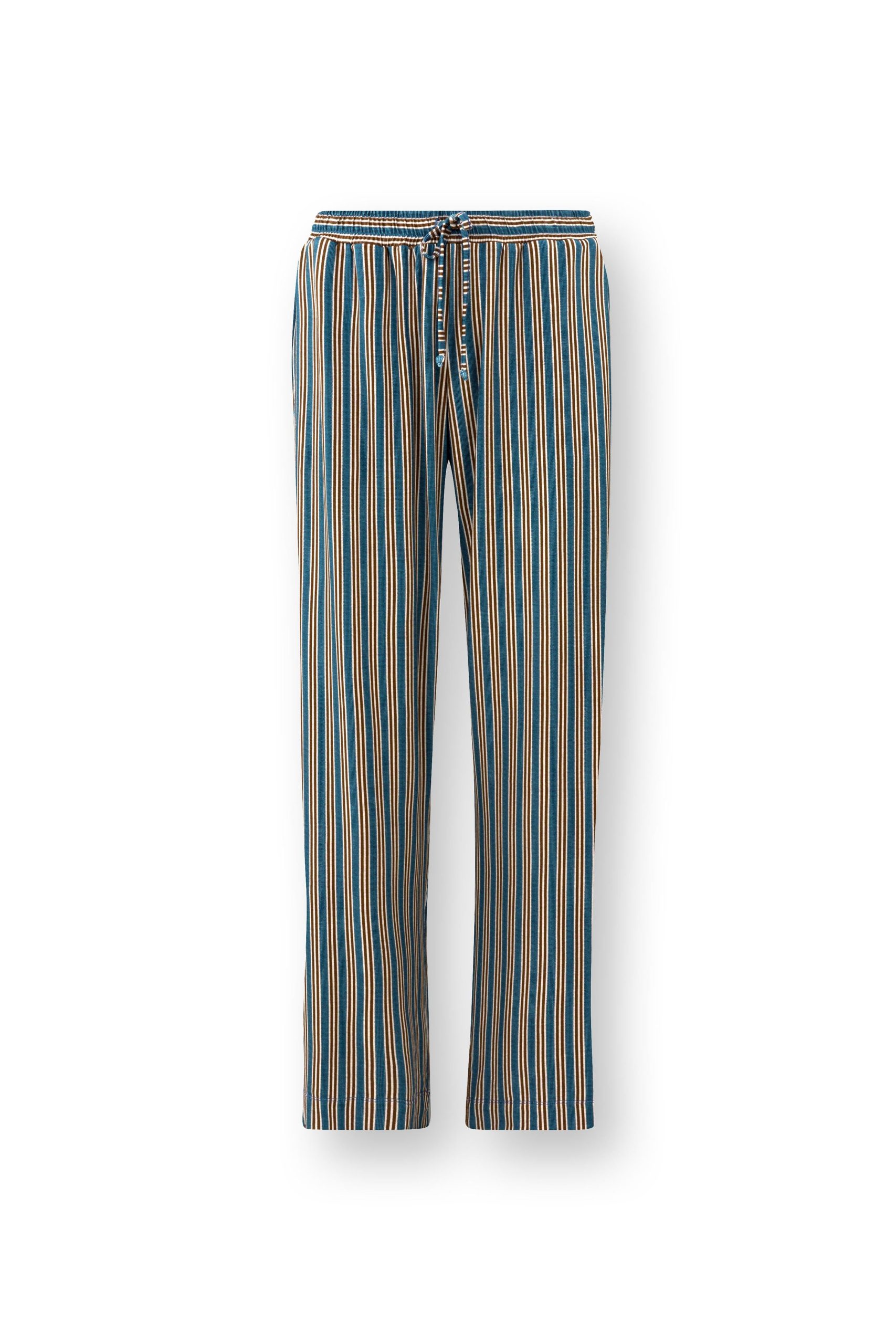 Pip Studio - Belin Pyjama Broek Dames - Kente Stripe - Blauw - XS