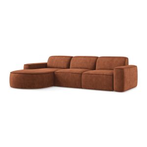 LaMiaSofa hoekbank links Melissa – chenille stof – terracotta – 284×16 LaMiaSofa hoekbank links Melissa – chenille stof – terracotta – 284×16