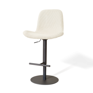Nolon Niva-Fé tulp barkruk rib beige – verstelbaar – zwarte poten Nolon Niva-Fé tulp barkruk rib beige – verstelbaar – zwarte poten