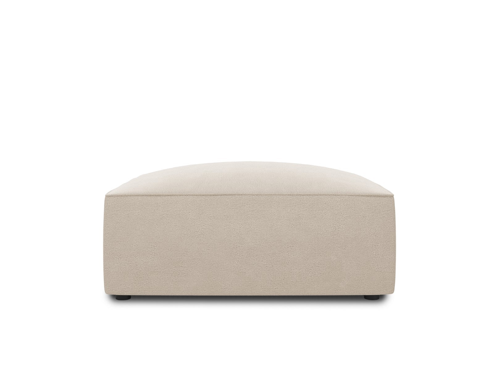 Micadoni Poef Ruby flueel, beige - 93x93x40cm