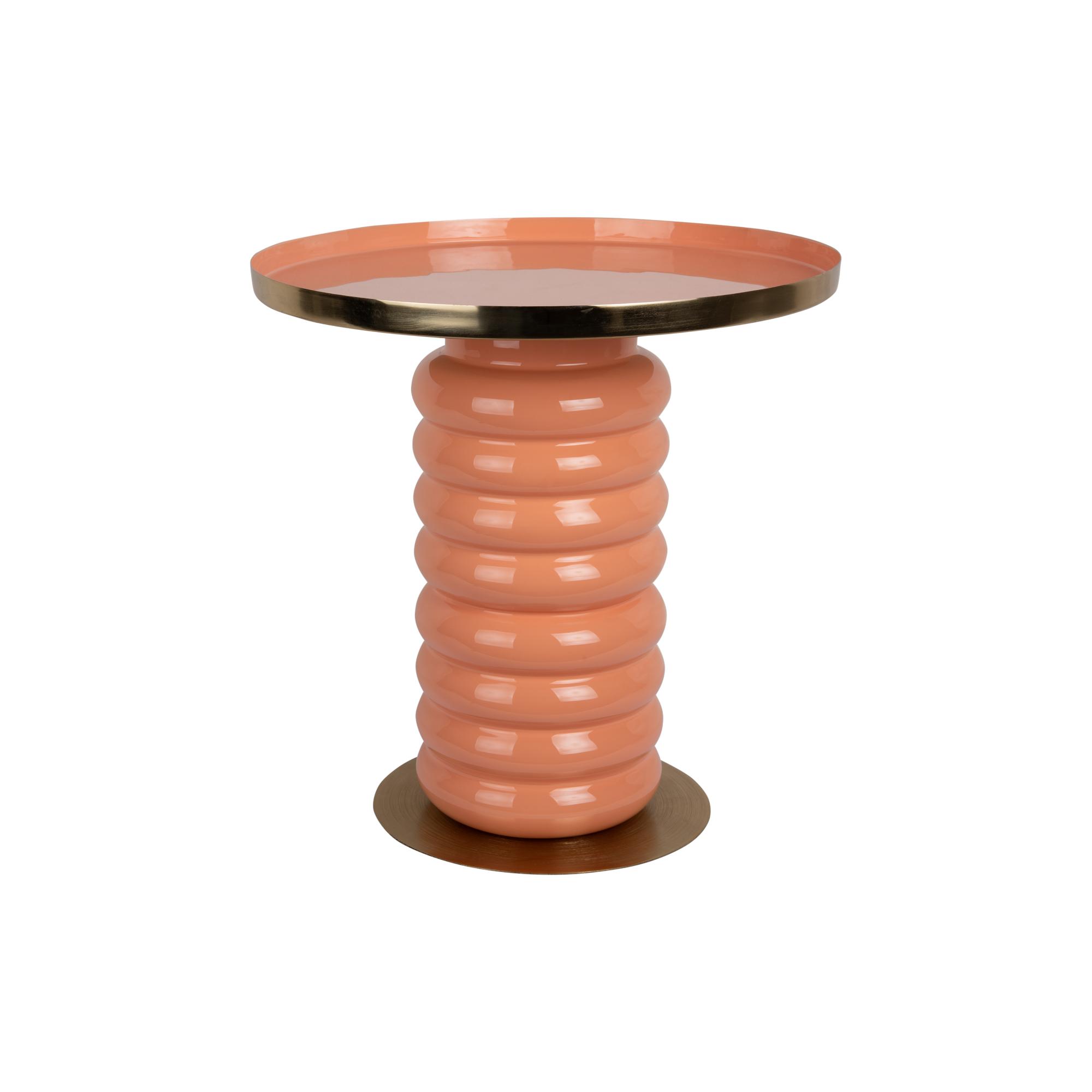 Leitmotiv bijzettafel Ruby - oranje - Ø41cm