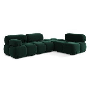 LaMiaSofa hoekbank rechts Sanremo – velours – flessengroen – 285x190x7 LaMiaSofa hoekbank rechts Sanremo – velours – flessengroen – 285x190x7