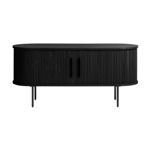 Olivine Lenn TV meubel Zwart – Hout – Zwarte Poten – B 120 cm Olivine Lenn TV meubel Zwart – Hout – Zwarte Poten – B 120 cm