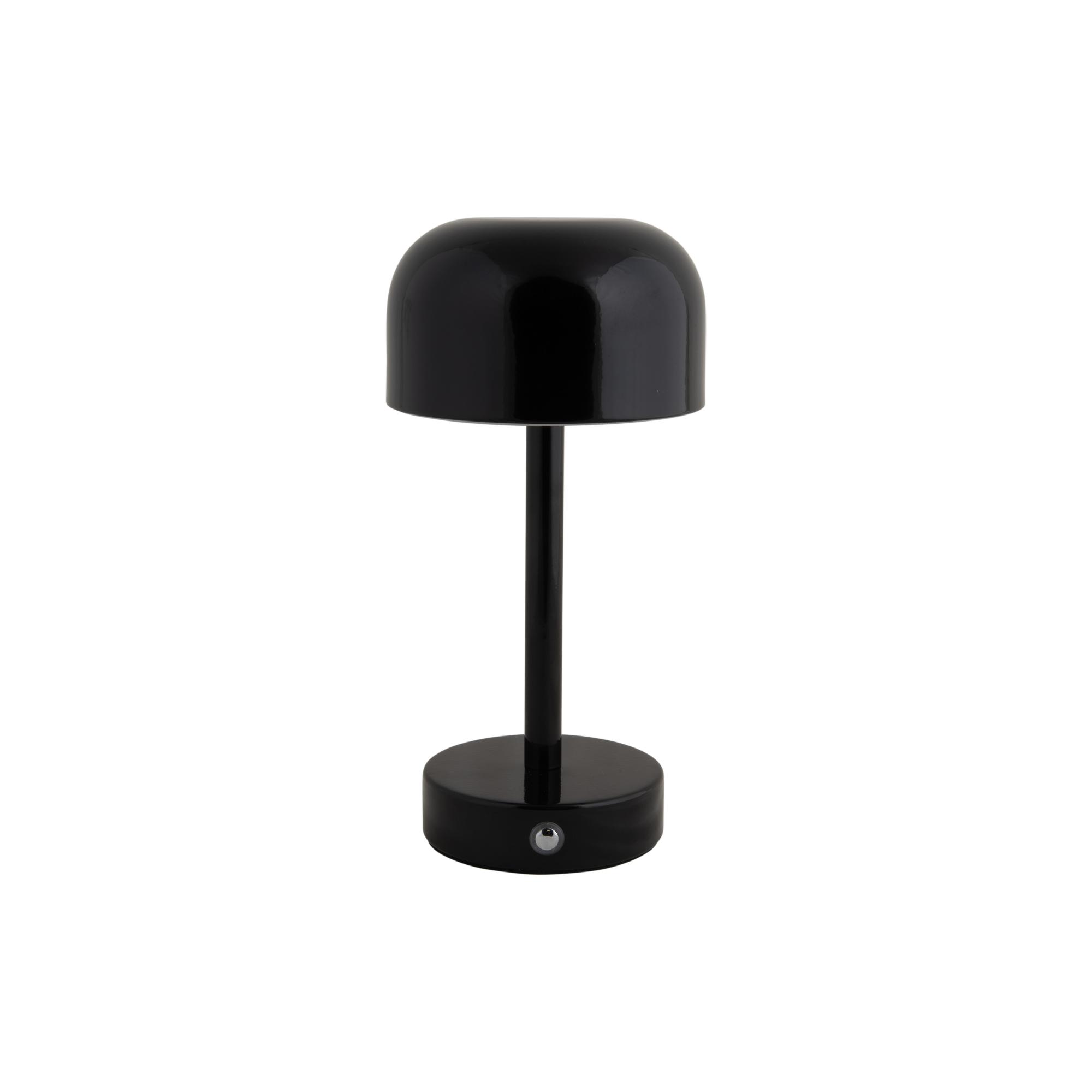Leitmotiv tafellamp James LED - zwart - 12.5x12.5x24.5cm - Paddenstoel