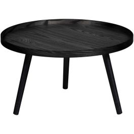 WOOOD Mesa Bijzettafel L Hout Zwart – Ø60 cm