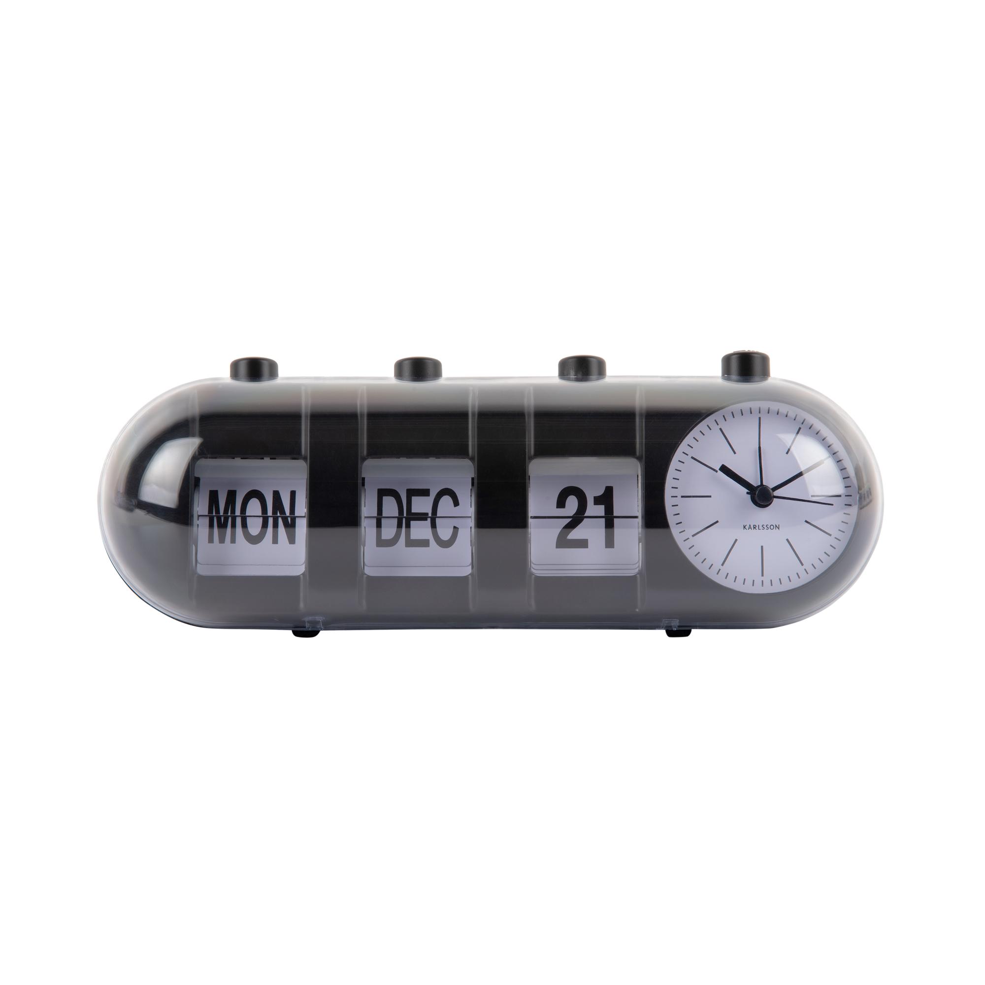Karlsson wekker Retro Tube - zwart - 9x26x9.3cm - Vaderdag - Vaderdagc
