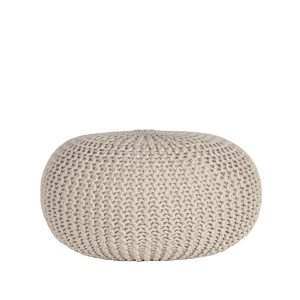 LABEL51 Poef Knitted – Naturel Katoen – 70x70x35cm LABEL51 Poef Knitted – Naturel Katoen – 70x70x35cm