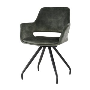 Livingfurn eetkamerstoel Capp – stof – 2 stuks – Olijfgroen Livingfurn eetkamerstoel Capp – stof – 2 stuks – Olijfgroen