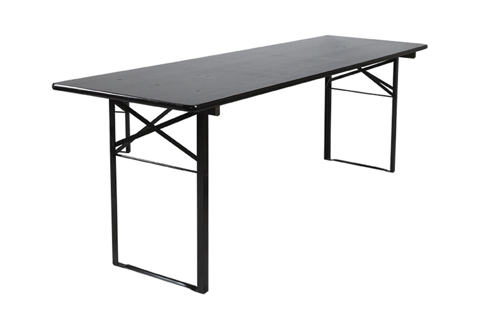 MaximaVida inklapbare biertafel Berlijn 200 x 70 cm zwart - FSC hout