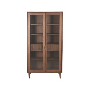 LABEL51 Vitrinekast Jule – Bruin Eikenhout – 100x49x180cm LABEL51 Vitrinekast Jule – Bruin Eikenhout – 100x49x180cm