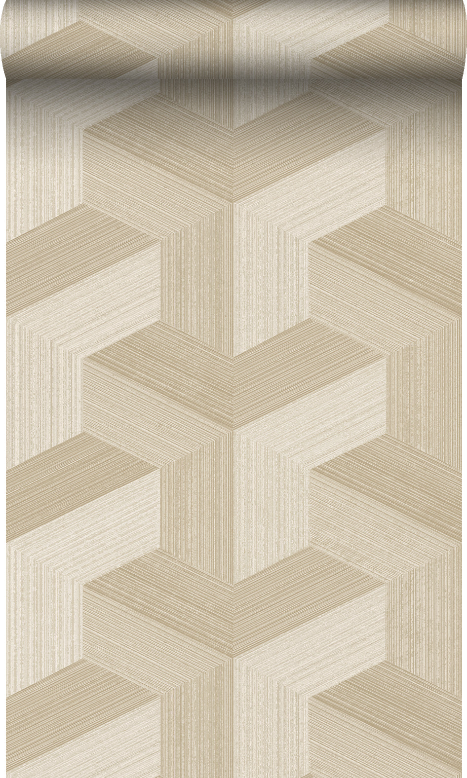 Origin Wallcoverings behang grafisch 3D motief beige - 53 cm x 10.05 m