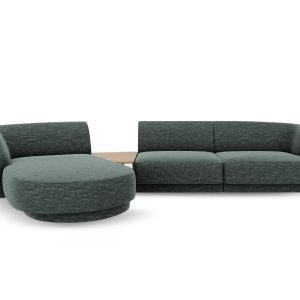 Micadoni linker modulaire bank Miley 3-zits, chenille, olie – 178x303x Micadoni linker modulaire bank Miley 3-zits, chenille, olie – 178x303x