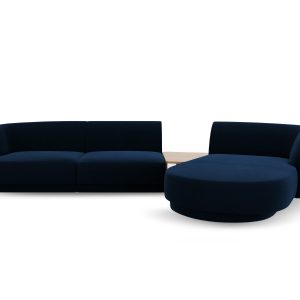Micadoni Rechte modulaire bank Miley 3-zits, flueel, koningsblauw – 17 Micadoni Rechte modulaire bank Miley 3-zits, flueel, koningsblauw – 17