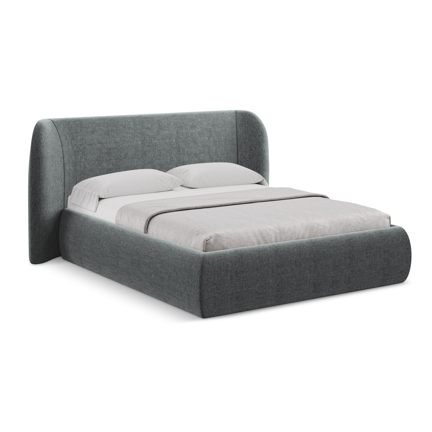 LaMiaSofa Bed met opbergruimte Trieste - chenille stof - grafiet - 230