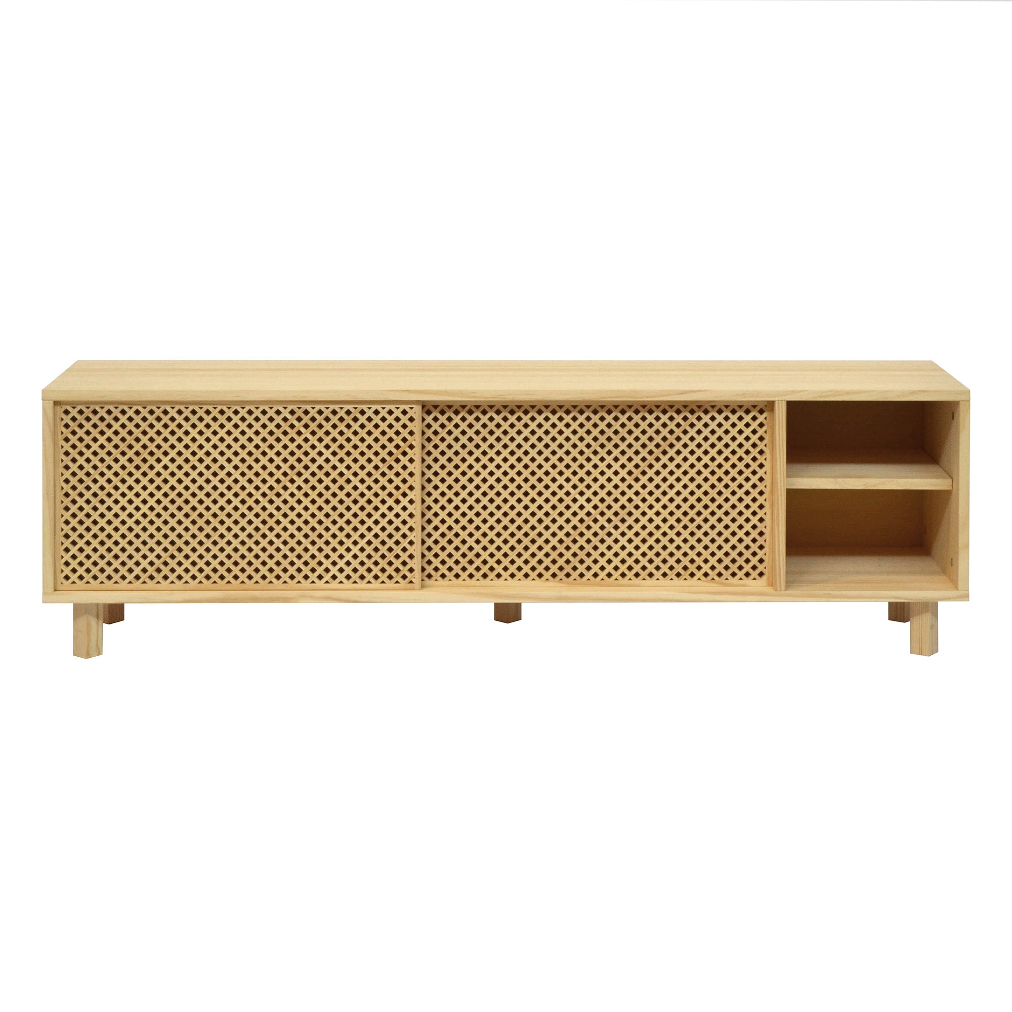 Naan Furniture TV meubel Mora - Natuurlijk grenen gelakt - 150 cm