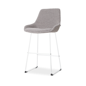 Nolon Nino-Isa Barkruk Bouclé Taupe – Stof – Wit Onderstel – 75 cm Nolon Nino-Isa Barkruk Bouclé Taupe – Stof – Wit Onderstel – 75 cm