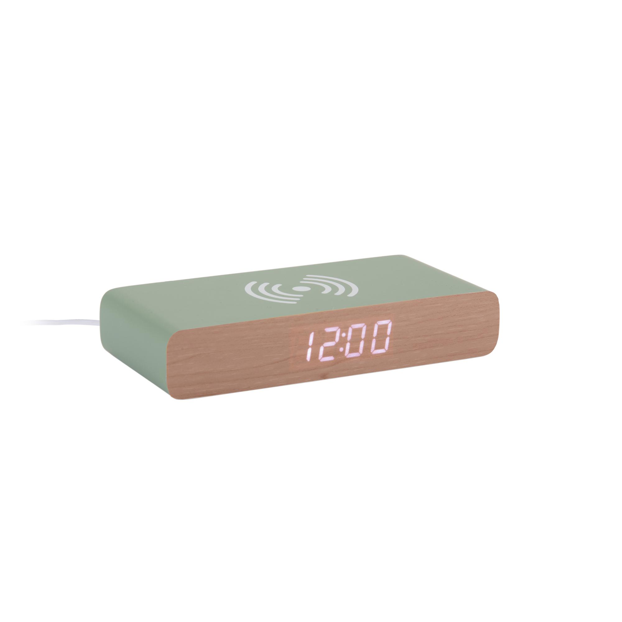 Karlsson wekker Retro Flat LED - groen - 16.1x7.6x3cm - Vaderdag - Vad