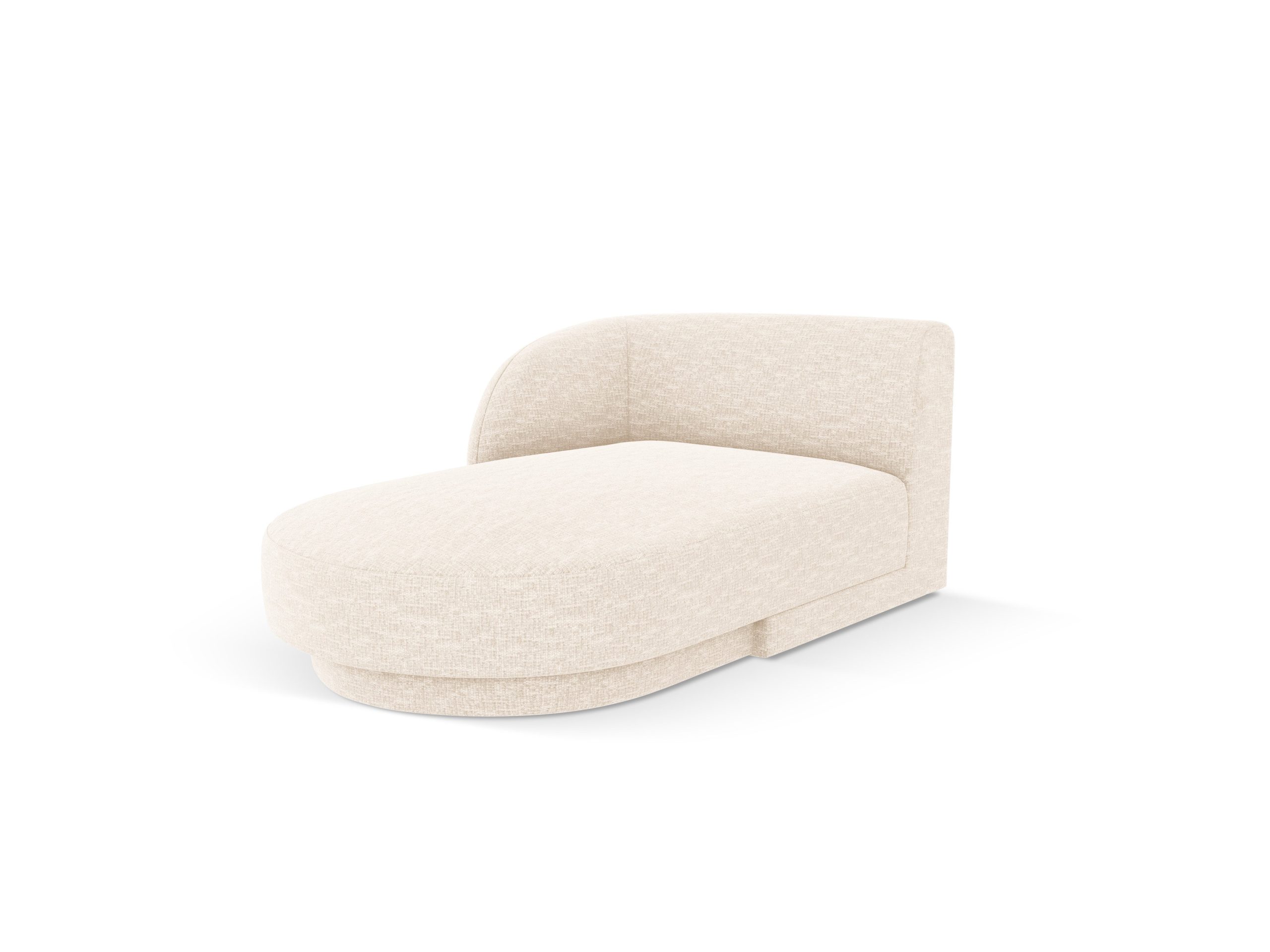 Micadoni linker meridiaan Miley chenille, lichtbeige - 156x90x70cm