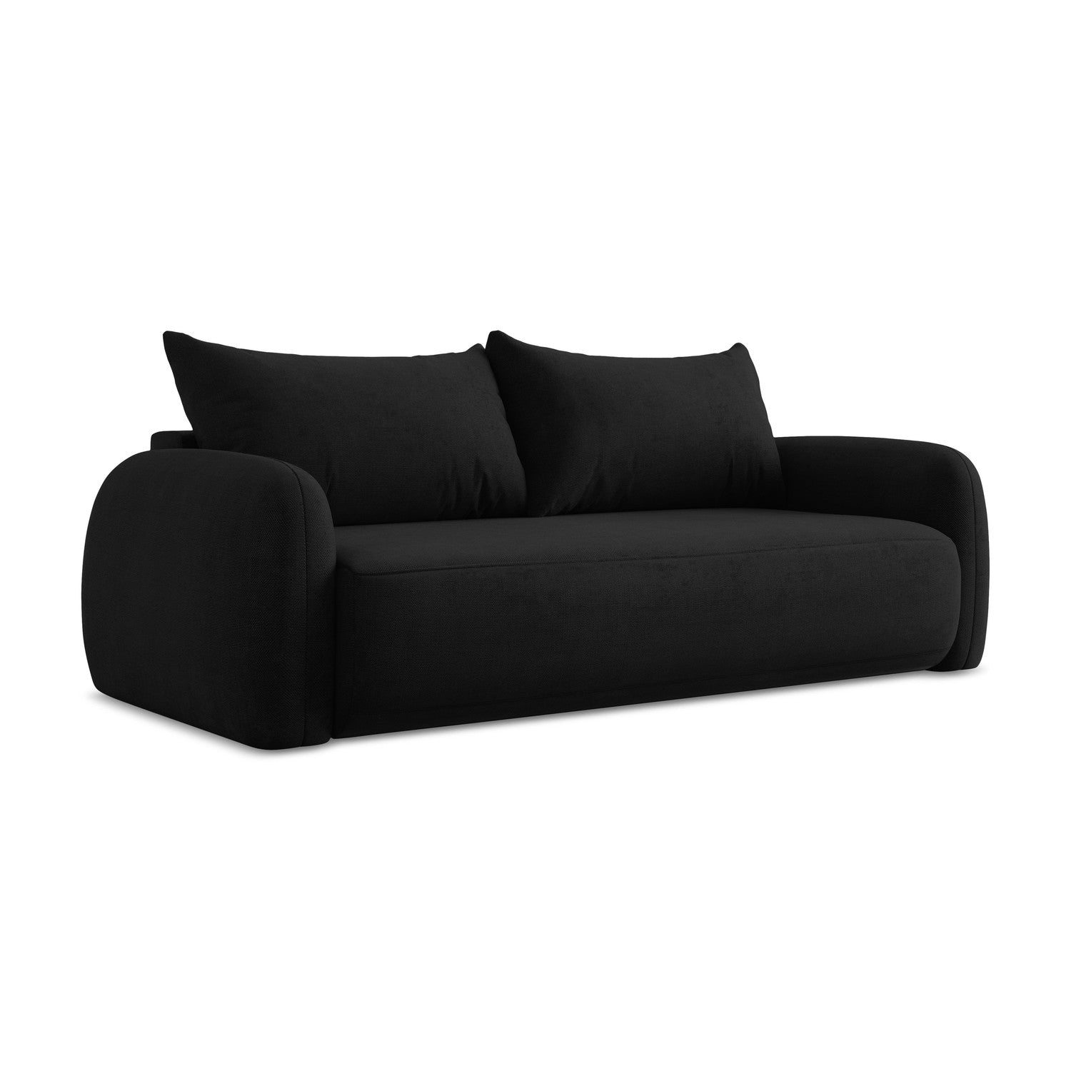 LaMiaSofa 3-zits slaapbank Amalfi - chenille stof - zwart - 250x112x90