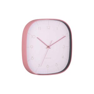 Karlsson wandklok Grato Cuadrado – roze – 4.3x29x29cm