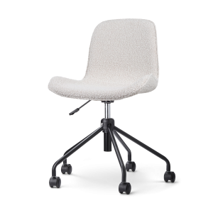 Nolon Nout-Fé Bureaustoel Bouclé Beige – Zwart Onderstel – Stof Nolon Nout-Fé Bureaustoel Bouclé Beige – Zwart Onderstel – Stof