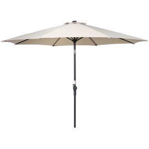 Lotus parasol – Ø300 cm – carbon black – ecru Lotus parasol – Ø300 cm – carbon black – ecru