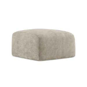 LaMiaSofa Poef Savona – chenille stof – beige – 65x65x40 LaMiaSofa Poef Savona – chenille stof – beige – 65x65x40
