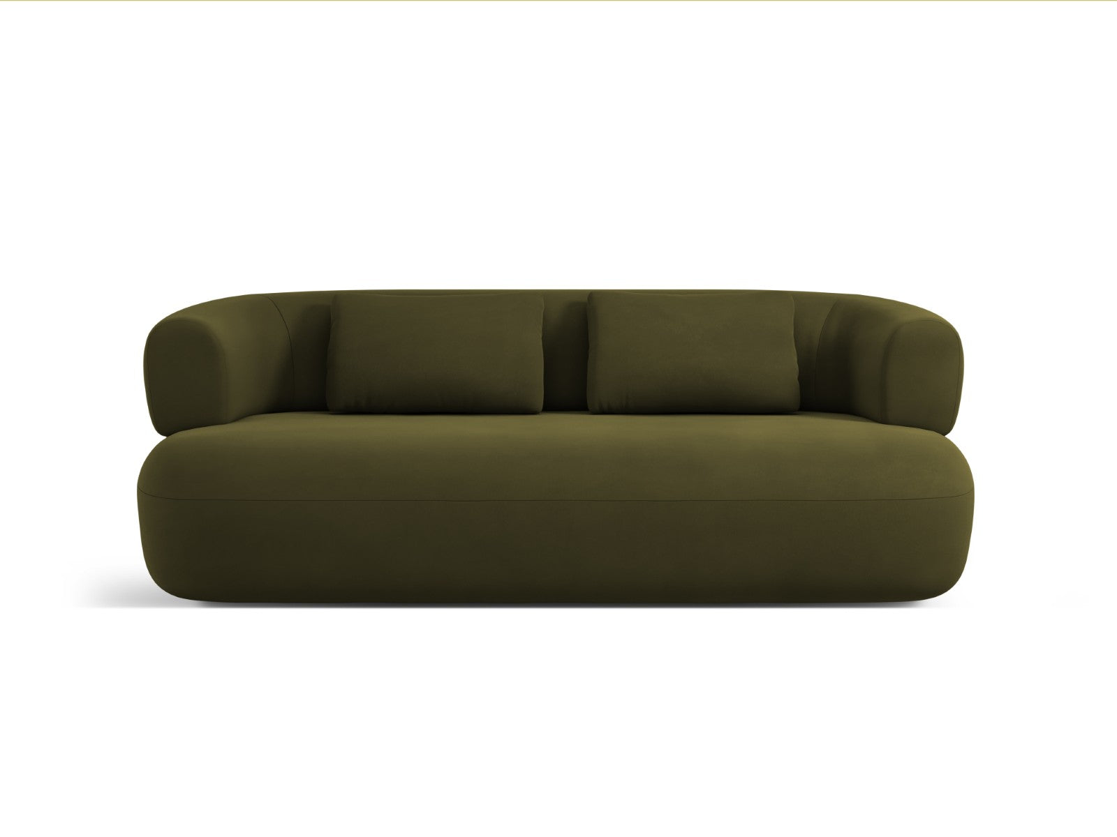 Micadoni Bank Jenny 2-zits, flueel groente - 90x178x73cm