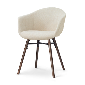 Nolon Nena-Otis Eetkamerstoel Cottonbeige – Walnoot Houten Onderstel Nolon Nena-Otis Eetkamerstoel Cottonbeige – Walnoot Houten Onderstel