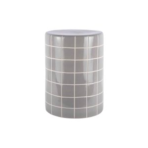 Leitmotiv bijzettafel Retro Tiles High – grijs – Ø33cm Leitmotiv bijzettafel Retro Tiles High – grijs – Ø33cm
