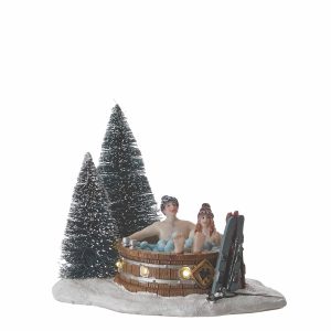 LuVille Kerstdorp Miniatuur Bubbelbad in het Bos – L13 x B10 x H11 cm LuVille Kerstdorp Miniatuur Bubbelbad in het Bos – L13 x B10 x H11 cm