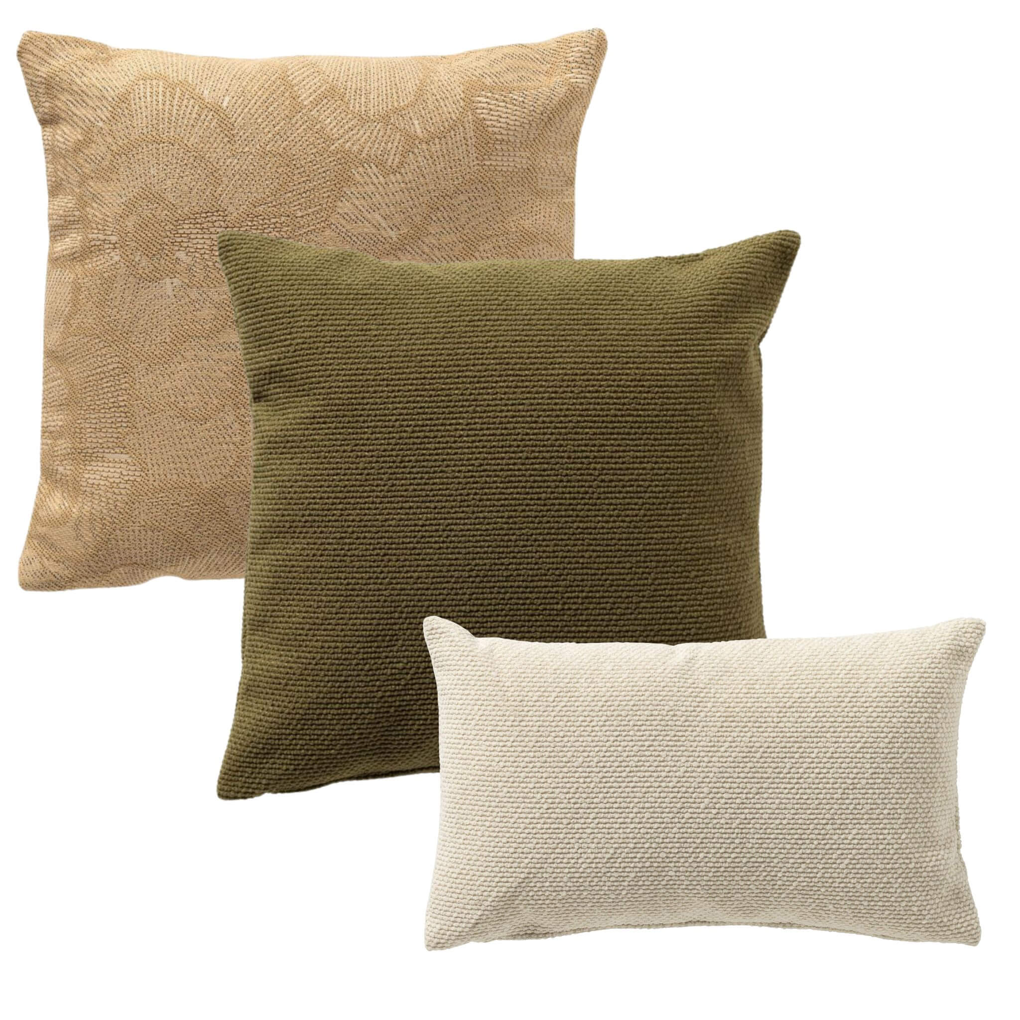 KUSSENSET - 3-delig - Natural Plains - 45x45 cm, 30x50 cm - inclusief