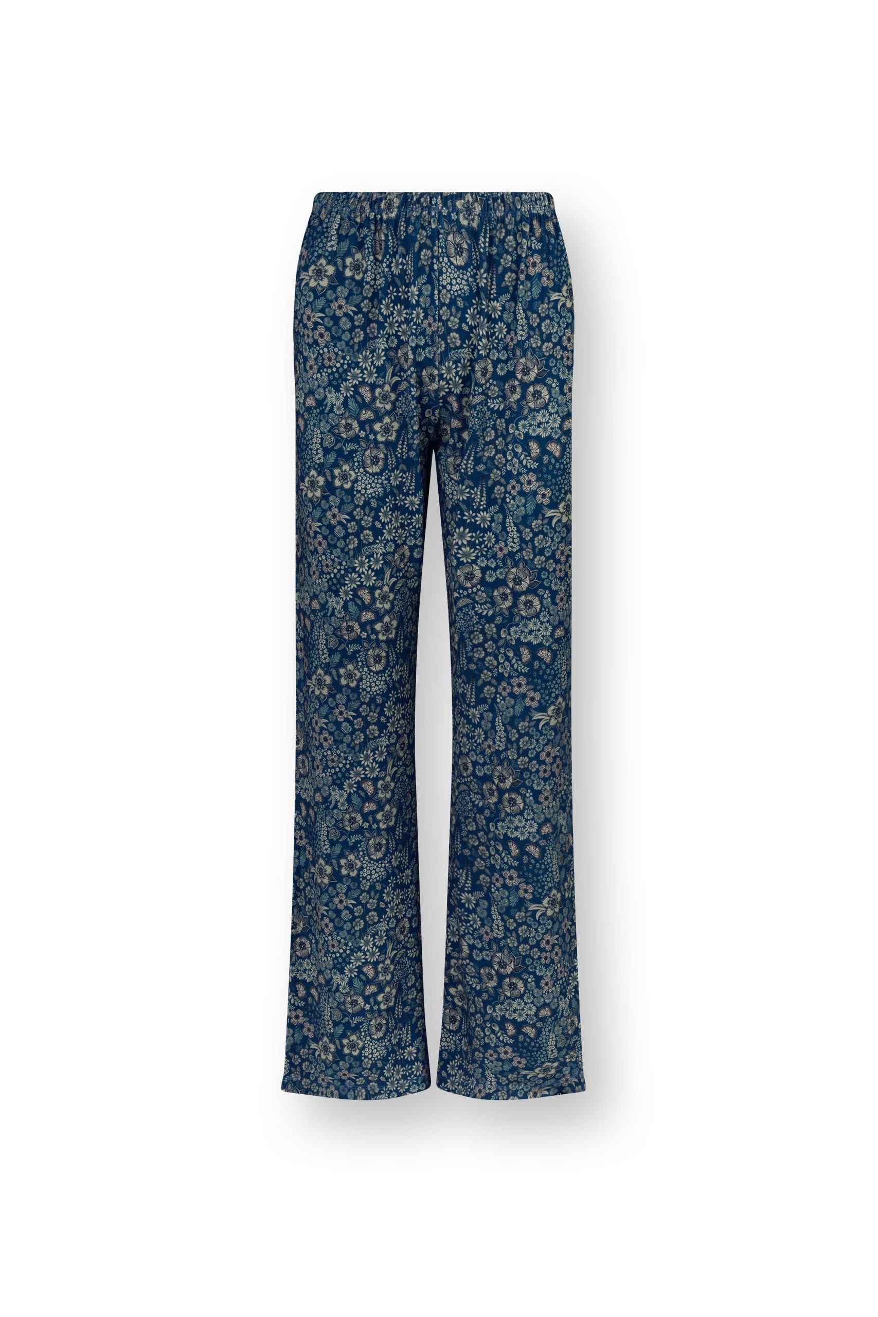 Pip Studio - Blake Pyjama Broek Dames - Daisy Dreams - Blauw - XL