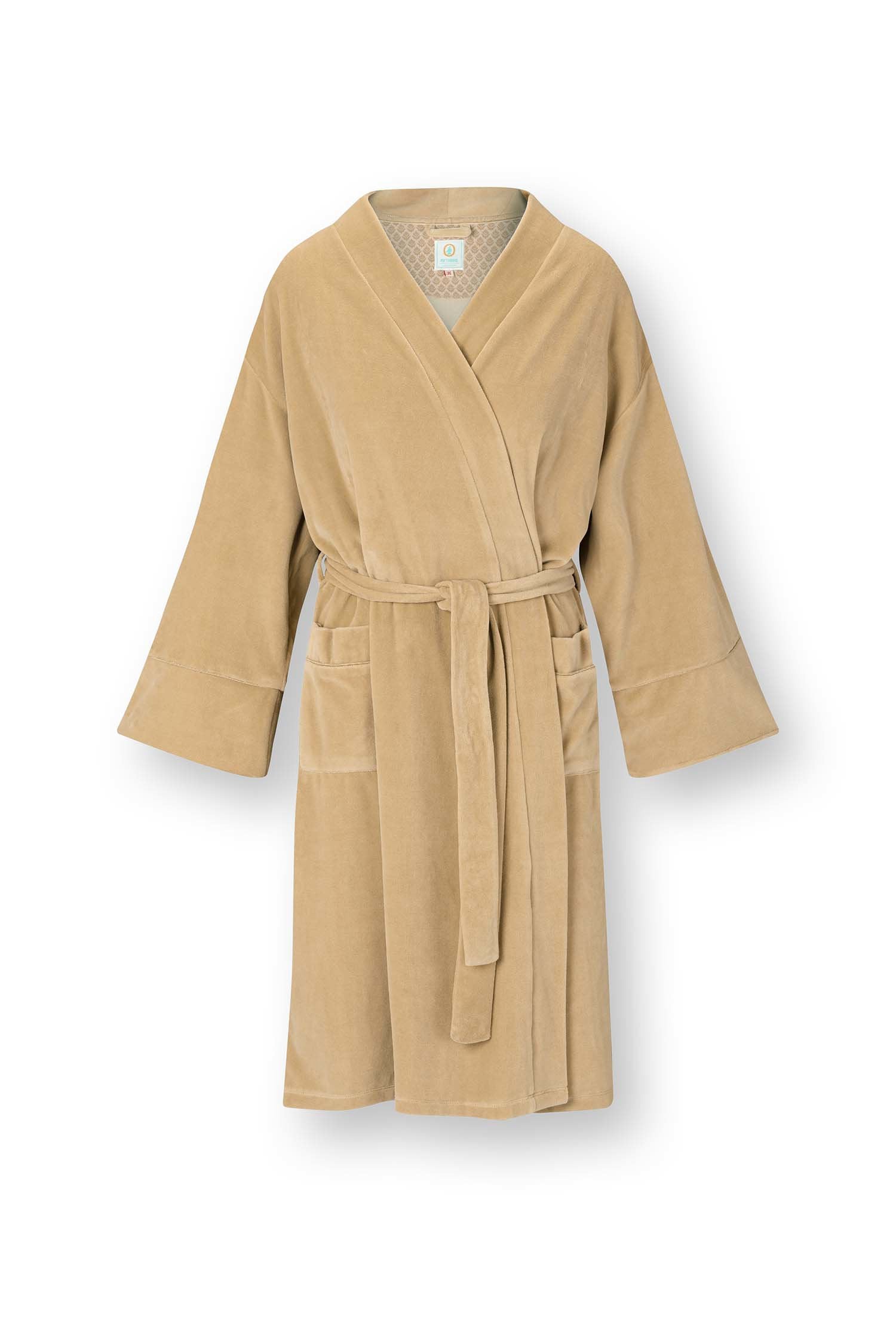 Pip Studio - Naomi Kimono Dames - Velvet - Beige - XS