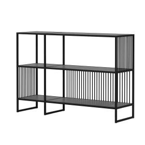 Lisomme Danny Metalen Boekenkast Zwart – 120 x 83 cm Lisomme Danny Metalen Boekenkast Zwart – 120 x 83 cm