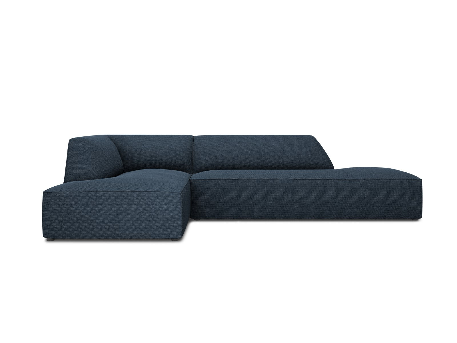 Micadoni linker hoekbank Ruby 4-zits, structurele stof, marineblauw -