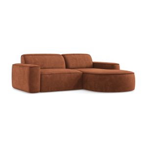 LaMiaSofa hoekbank rechts Melissa – chenille stof – terracotta – 224×1 LaMiaSofa hoekbank rechts Melissa – chenille stof – terracotta – 224×1