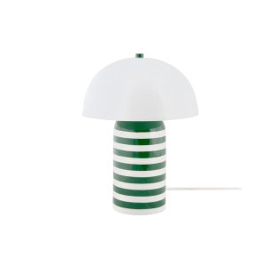 Leitmotiv tafellamp Rayado Retro – groen – 23x23x30cm – Paddenstoellam Leitmotiv tafellamp Rayado Retro – groen – 23x23x30cm – Paddenstoellam