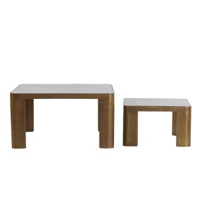 Light & Living salontafel OXE – Ø75x40cm – brons – Set van 2 Light & Living salontafel OXE – Ø75x40cm – brons – Set van 2
