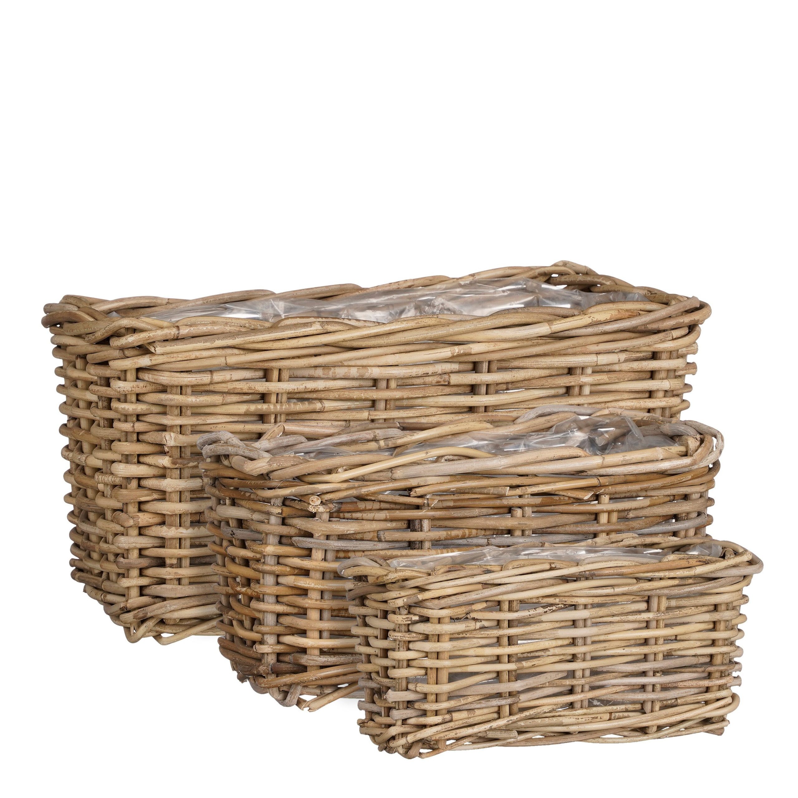 Mica Decorations Marcia Plantenmand voor Buiten - Set van 3 - L40 x B2