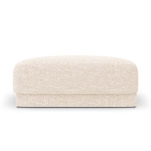 Micadoni Poef Miley structurele stof ivoor – 90x90x40cm Micadoni Poef Miley structurele stof ivoor – 90x90x40cm