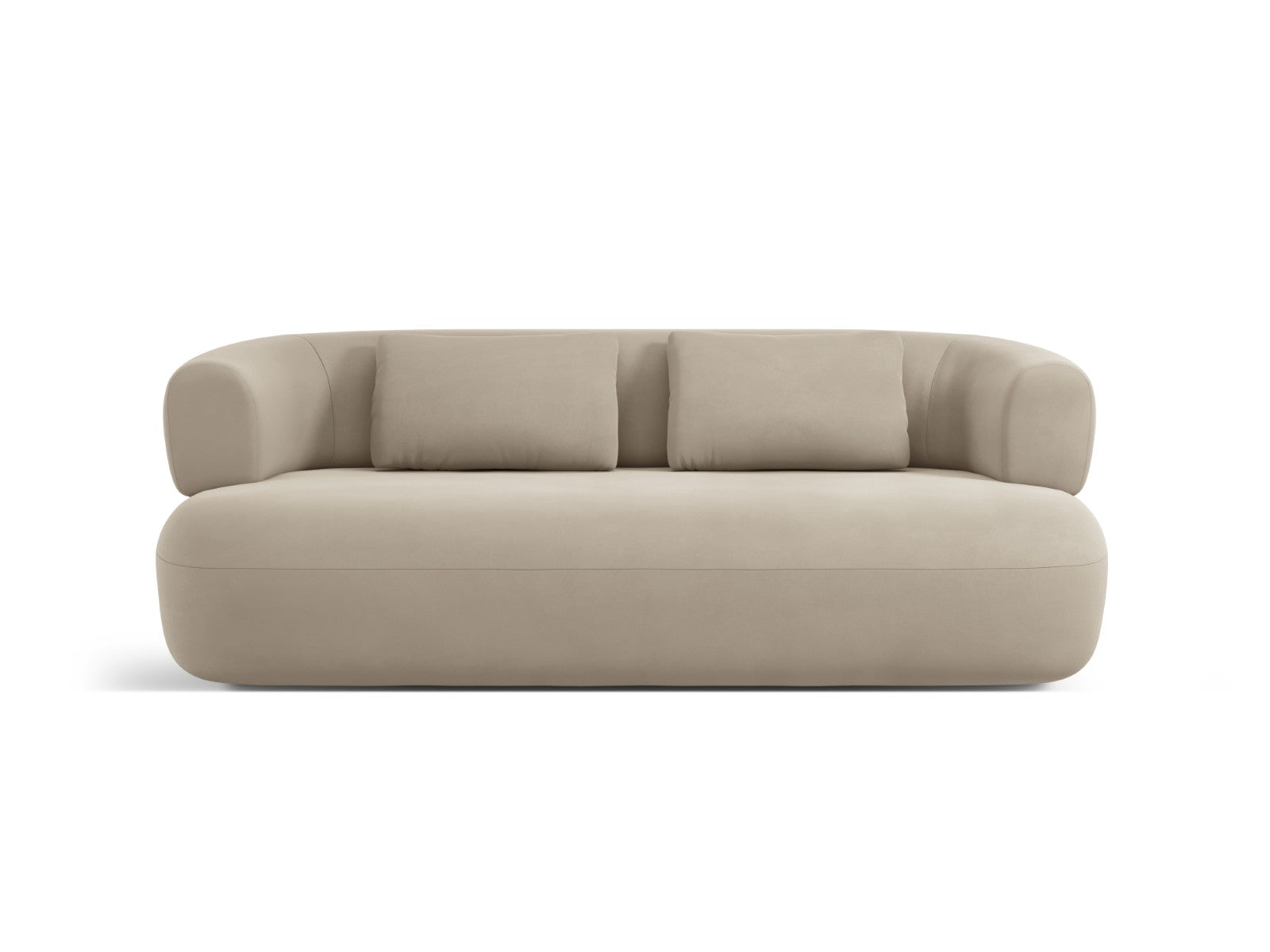 Micadoni Bank Jenny 2-zits, flueel beige - 90x178x73cm