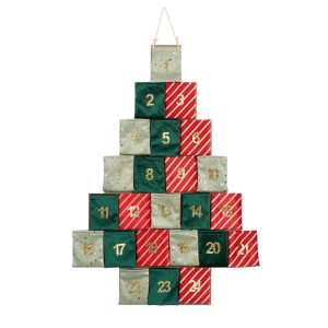 Mica Decorations Adventskalender – L72 x B1 x H51 cm – Vilt – Groen, R Mica Decorations Adventskalender – L72 x B1 x H51 cm – Vilt – Groen, R