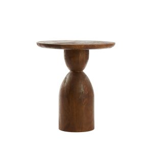 Light & Living bijzettafel Torir – bruin – Ø40cm