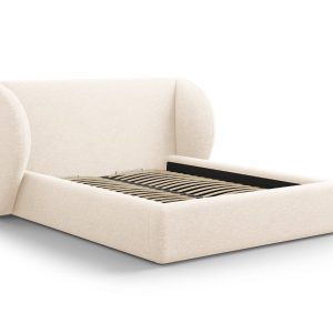 Micadoni Opbergbed met hoofdeinde Miley 140x200cm, chenille, lichtbeig Micadoni Opbergbed met hoofdeinde Miley 140x200cm, chenille, lichtbeig
