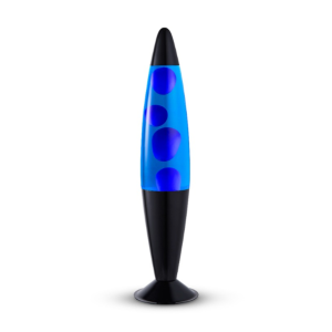 Lighto lavalamp zwart – blauwe vloeistof met paarse lava Lighto lavalamp zwart – blauwe vloeistof met paarse lava